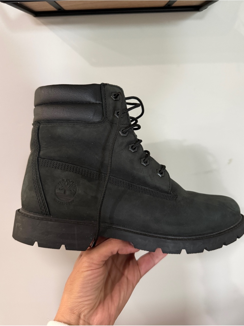 Timberland Women’s Black Lace-Up Waterproof Work Boot